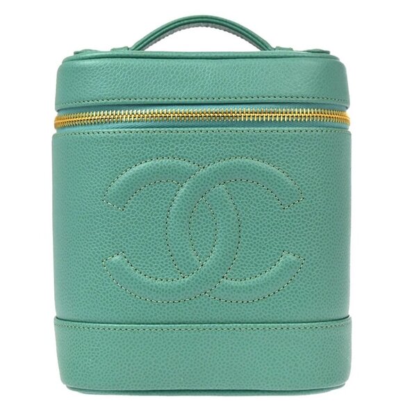 Chanel Emerald Green Calfskin Timeless Vanity Handbag - Picture 1 of 11